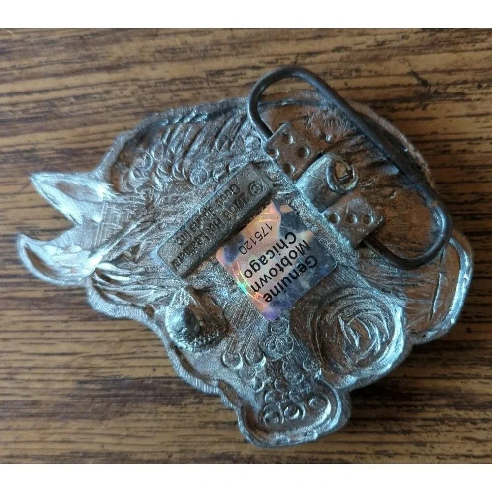 New Hot Leathers Eagle Twin‎ Engine Belt Buckle 3